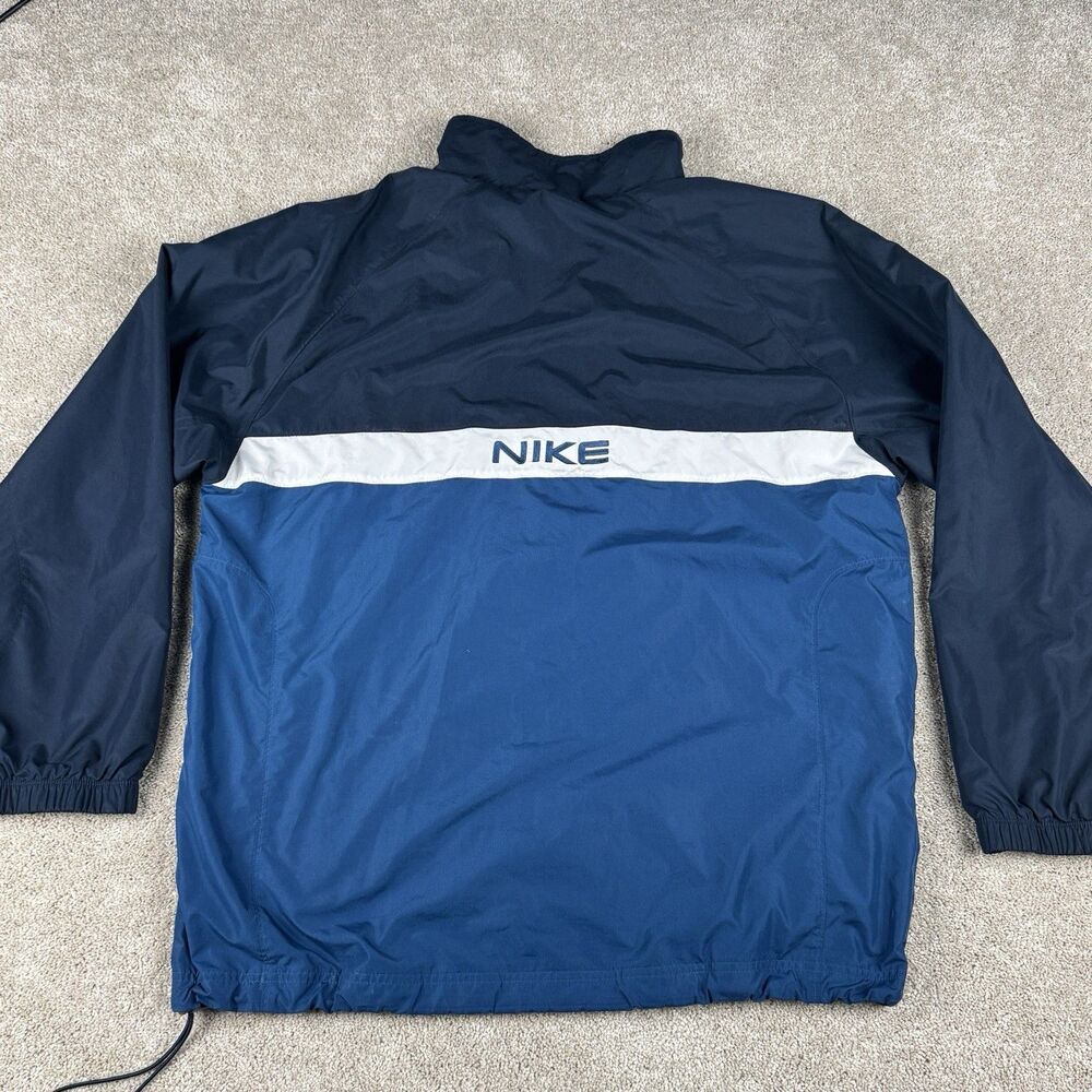 VTG Nike Colorblock Windbreaker Fleece XL White Silvertag Vintage Full Zip Men's
